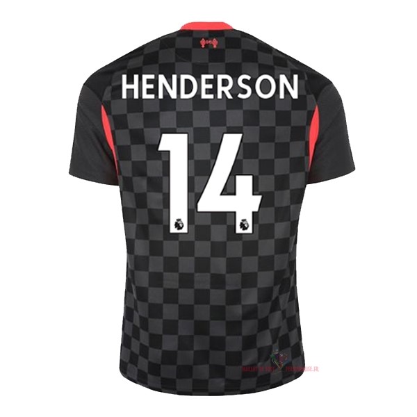 Maillot Om Pas Cher Nike NO.14 Henderson Third Maillot Liverpool 2020 2021 Noir