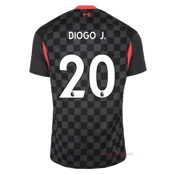 Maillot Om Pas Cher Nike NO.20 Diogo Jota Third Maillot Liverpool 2020 2021 Noir