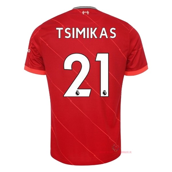 Maillot Om Pas Cher Nike NO.21 Tsimikas Domicile Maillot Liverpool 2021 2022 Rouge