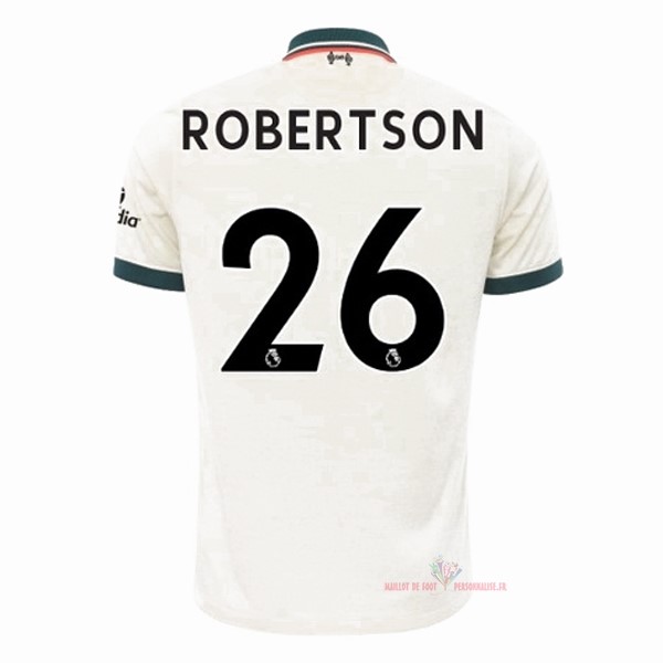 Maillot Om Pas Cher Nike NO.26 Robertson Exterieur Maillot Liverpool 2021 2022 Blanc