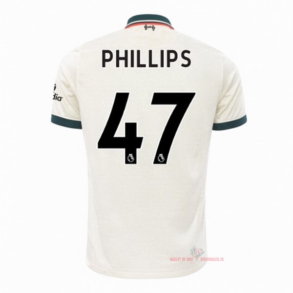 Maillot Om Pas Cher Nike NO.47 Phillips Exterieur Maillot Liverpool 2021 2022 Blanc