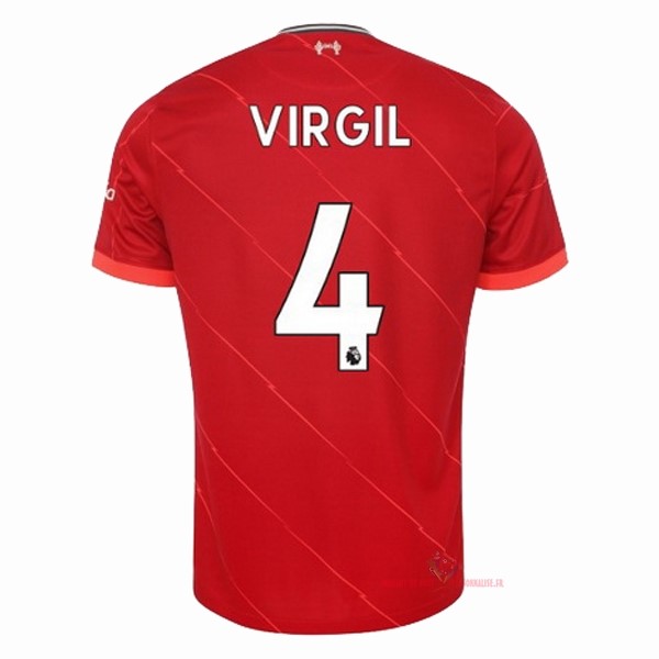 Maillot Om Pas Cher Nike NO.4 Virgil Domicile Maillot Liverpool 2021 2022 Rouge