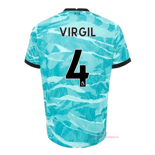 Maillot Om Pas Cher Nike NO.4 Virgil Exterieur Maillot Liverpool 2020 2021 Bleu