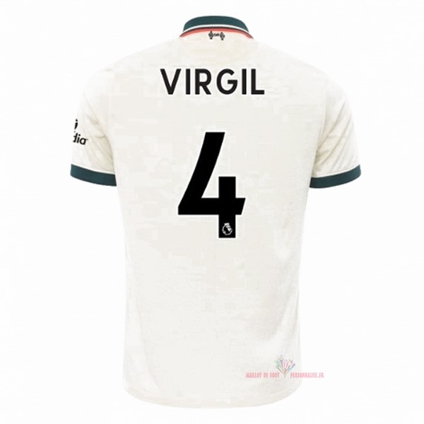 Maillot Om Pas Cher Nike NO.4 Virgil Exterieur Maillot Liverpool 2021 2022 Blanc