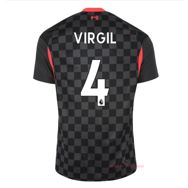 Maillot Om Pas Cher Nike NO.4 Virgil Third Maillot Liverpool 2020 2021 Noir