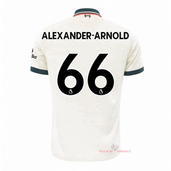 Maillot Om Pas Cher Nike NO.66 Arnold Exterieur Maillot Liverpool 2021 2022 Blanc