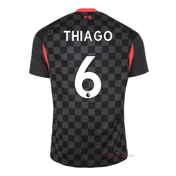 Maillot Om Pas Cher Nike NO.6 Thiago Third Maillot Liverpool 2020 2021 Noir