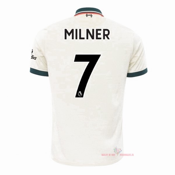 Maillot Om Pas Cher Nike NO.7 Milner Exterieur Maillot Liverpool 2021 2022 Blanc