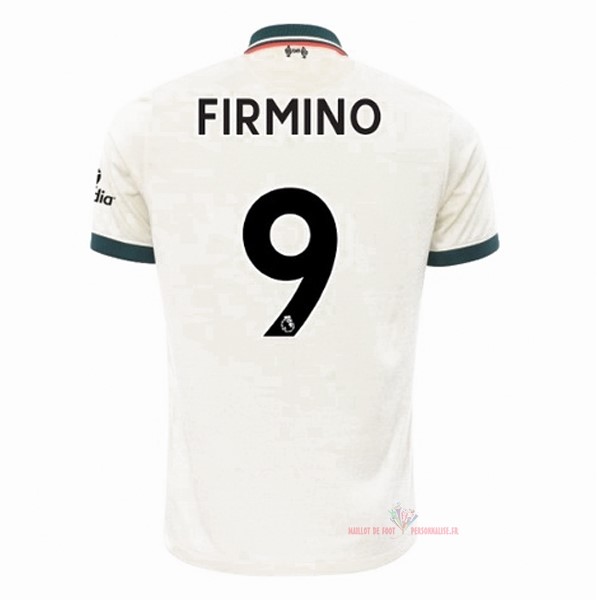 Maillot Om Pas Cher Nike NO.9 Firmino Exterieur Maillot Liverpool 2021 2022 Blanc