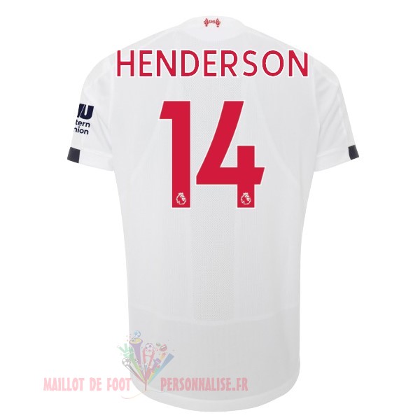 Maillot Om Pas Cher New Balance NO.14 Henderson Exterieur Maillot Liverpool 2019 2020 Blanc