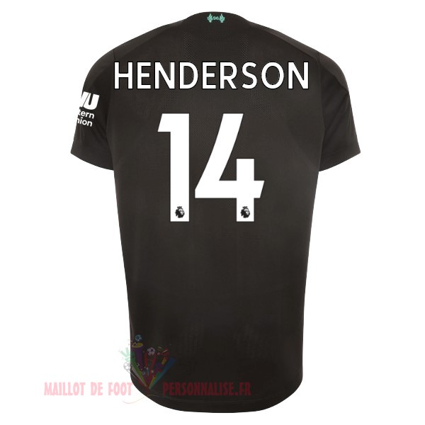 Maillot Om Pas Cher New Balance NO.14 Henderson Third Maillot Liverpool 2019 2020 Noir