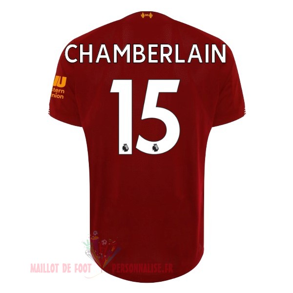 Maillot Om Pas Cher New Balance NO.15 Chamberlain Domicile Maillot Liverpool 2019 2020 Rouge