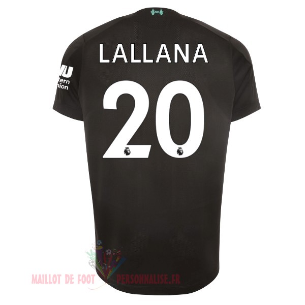Maillot Om Pas Cher New Balance NO.20 Lallana Third Maillot Liverpool 2019 2020 Noir