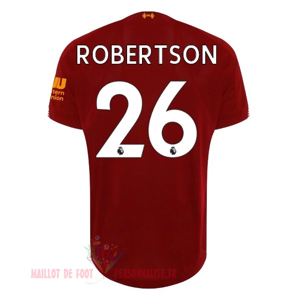 Maillot Om Pas Cher New Balance NO.26 Robertson Domicile Maillot Liverpool 2019 2020 Rouge