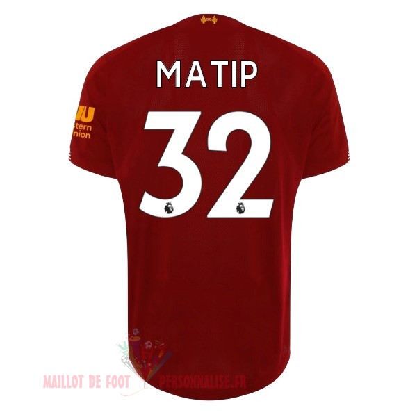 Maillot Om Pas Cher New Balance NO.32 Matip Domicile Maillot Liverpool 2019 2020 Rouge