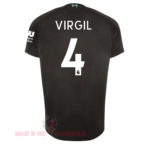 Maillot Om Pas Cher New Balance NO.4 Virgil Third Maillot Liverpool 2019 2020 Noir