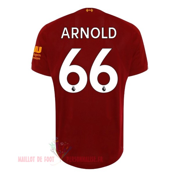 Maillot Om Pas Cher New Balance NO.66 Arnold Domicile Maillot Liverpool 2019 2020 Rouge