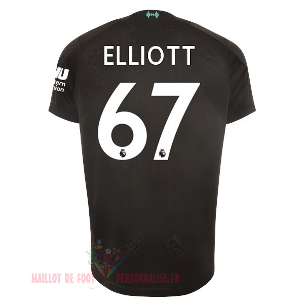 Maillot Om Pas Cher New Balance NO.67 Elliott Third Maillot Liverpool 2019 2020 Noir