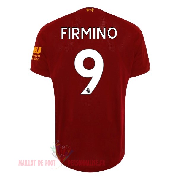 Maillot Om Pas Cher New Balance NO.9 Firmino Domicile Maillot Liverpool 2019 2020 Rouge