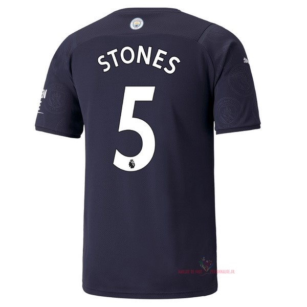 Maillot Om Pas Cher PUMA NO.5 Stones Third Maillot Manchester City 2021 2022 Bleu Marine