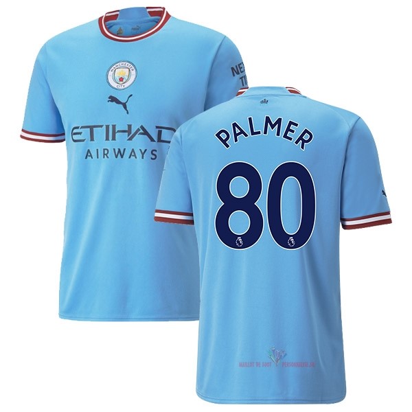 Maillot Om Pas Cher PUMA NO.80 Palmer Domicile Maillot Manchester City 2022 2023 Bleu