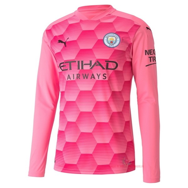 Maillot Om Pas Cher PUMA Third Manches Longues Gardien Manchester City 2020 2021 Rose
