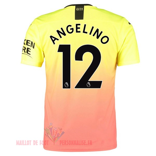 Maillot Om Pas Cher PUMA NO.12 Angelino Third Maillot Manchester City 2019 2020 Orange