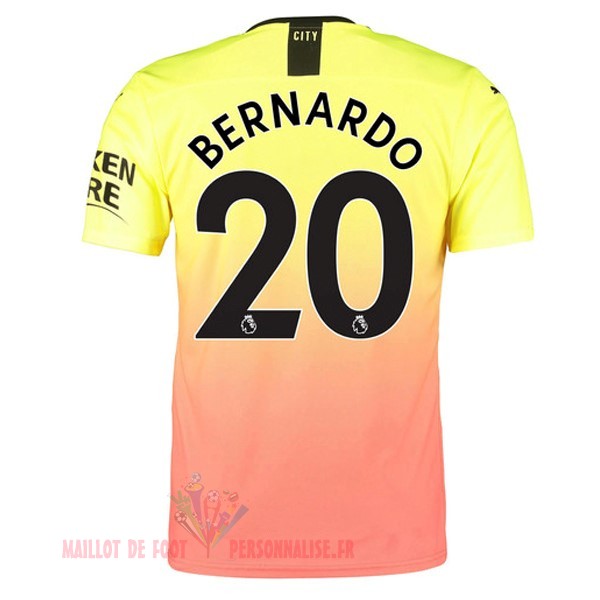 Maillot Om Pas Cher PUMA NO.20 Bernardo Third Maillot Manchester City 2019 2020 Orange