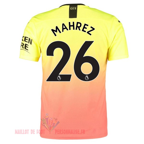 Maillot Om Pas Cher PUMA NO.26 Mahrez Third Maillot Manchester City 2019 2020 Orange