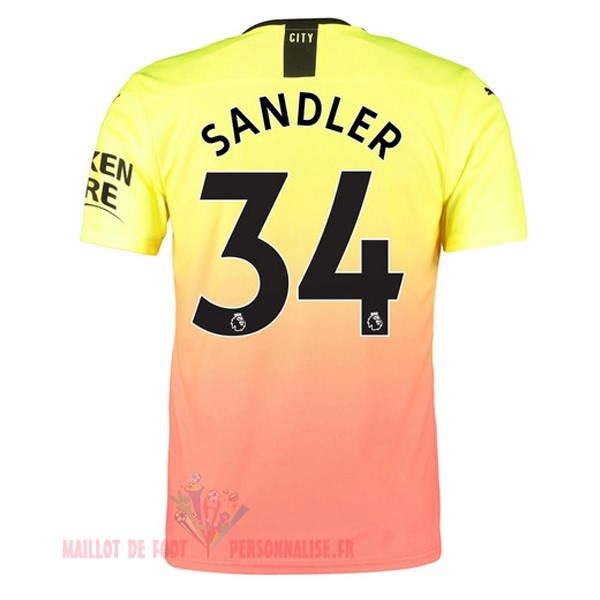 Maillot Om Pas Cher PUMA NO.34 Sandler Third Maillot Manchester City 2019 2020 Orange