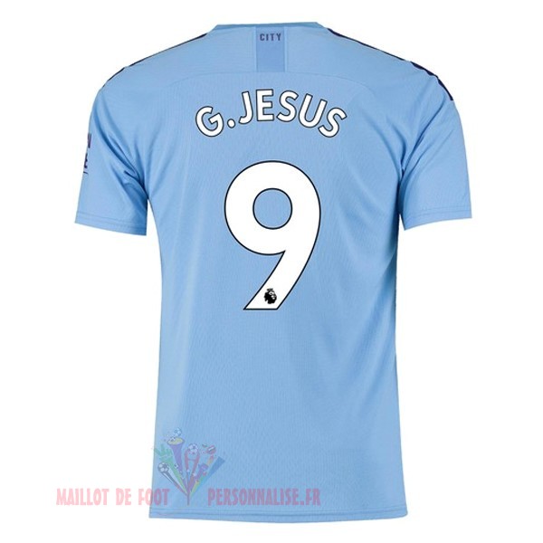 Maillot Om Pas Cher PUMA NO.9 G.Jesus Domicile Maillot Manchester City 2019 2020 Bleu
