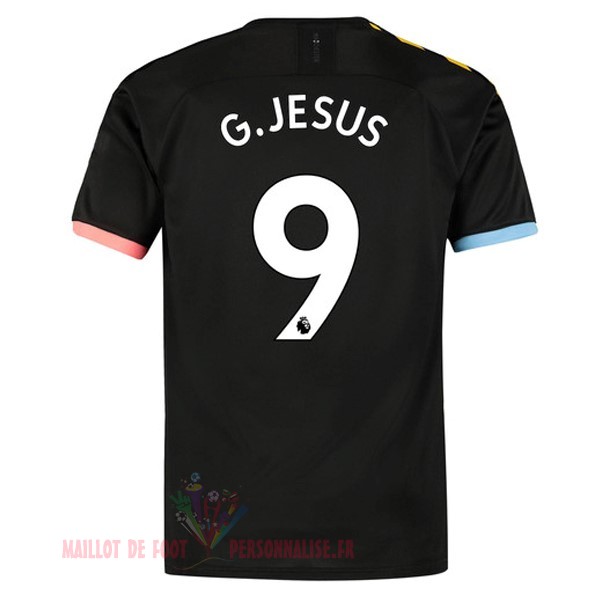 Maillot Om Pas Cher PUMA NO.9 G.Jesus Exterieur Maillot Manchester City 2019 2020 Noir
