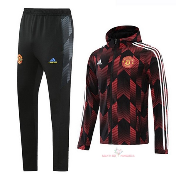 Maillot Om Pas Cher adidas Ensemble Complet Coupe Vent Manchester United 2021 2022 Rouge