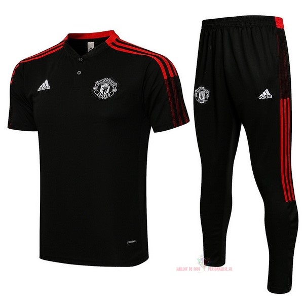 Maillot Om Pas Cher adidas Ensemble Complet Polo Manchester United 2021 2022 Noir I Rouge