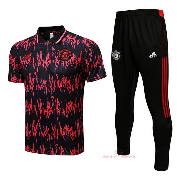 Maillot Om Pas Cher adidas Ensemble Complet Polo Manchester United 2022 2023 Rouge I Noir