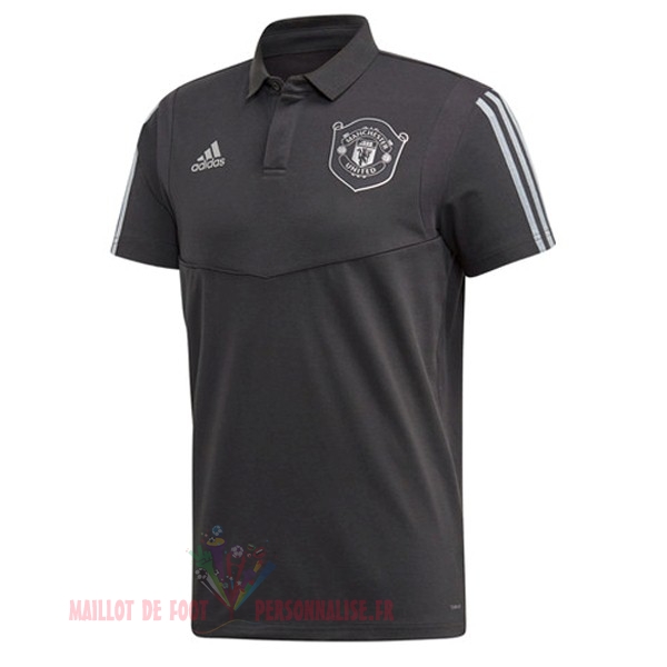 Maillot Om Pas Cher adidas Polo Manchester United 2019 2020 Noir
