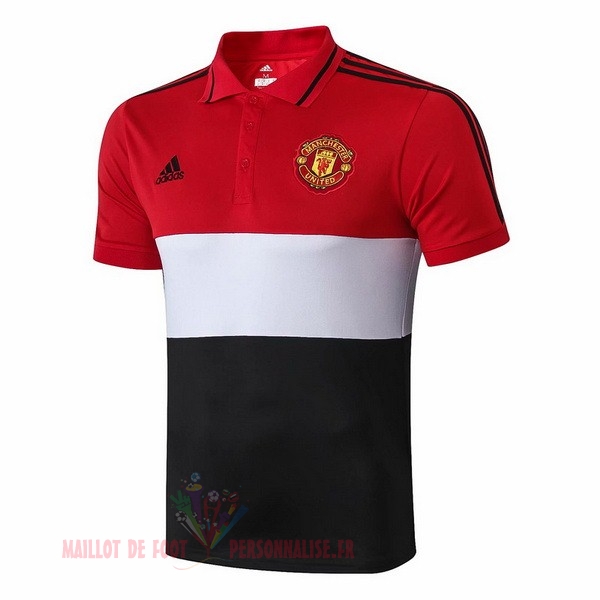 Maillot Om Pas Cher adidas Polo Manchester United 2019 2020 Rouge Blanc Noir