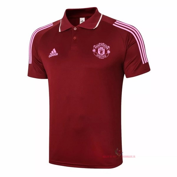 Maillot Om Pas Cher adidas Polo Manchester United 2020 2021 Bordeaux