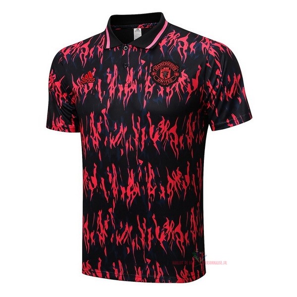 Maillot Om Pas Cher adidas Polo Manchester United 2022 2023 Rouge Marine