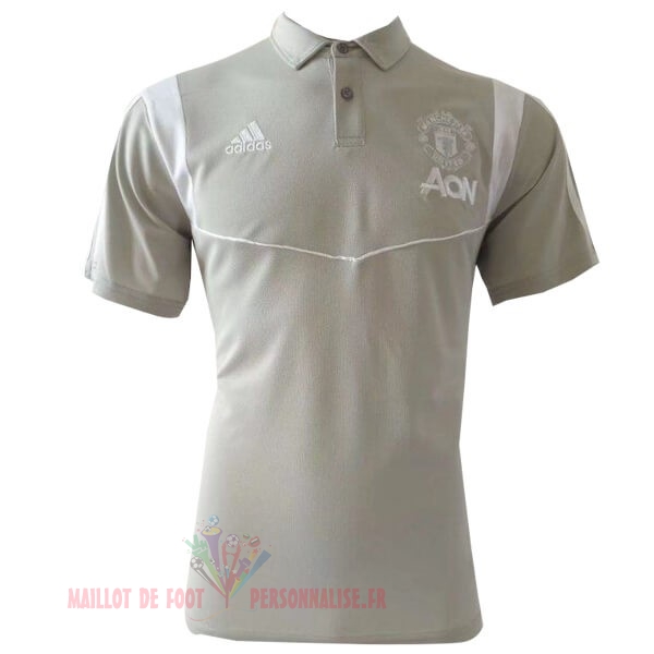 Maillot Om Pas Cher adidas Polo Manchester United 2019 2020 Gris