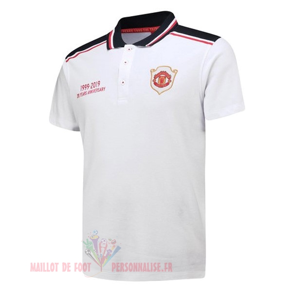 Maillot Om Pas Cher adidas Polo Manchester United 20th Blanc