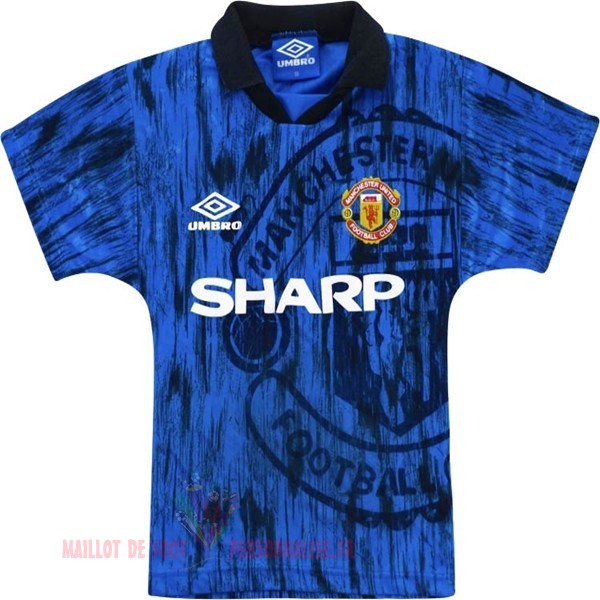 Maillot Om Pas Cher Umbro Exterieur Maillot Manchester United Vintage 1992 1993 Bleu Marine