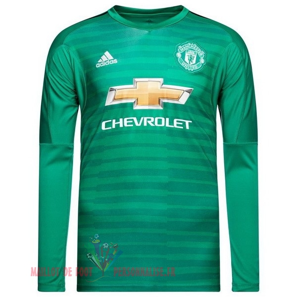 Maillot Om Pas Cher adidas Manches Longues Gardien Manchester United 2018-2019 Vert