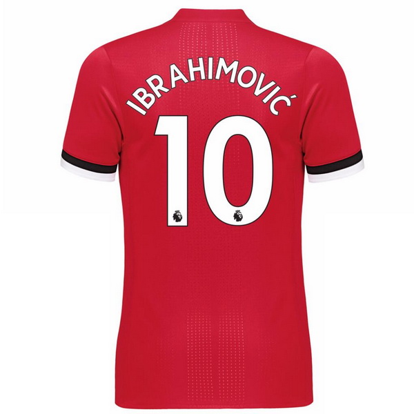 Maillot Om Pas Cher adidas NO.10 Ibrahimovic Domicile Maillots Manchester United 2017 2018 Rouge