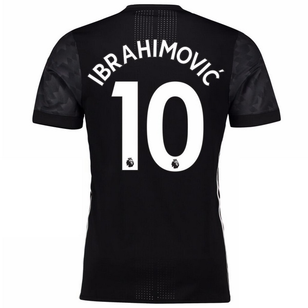 Maillot Om Pas Cher adidas NO.10 Ibrahimovic Exterieur Maillots Manchester United 2017 2018 Noir