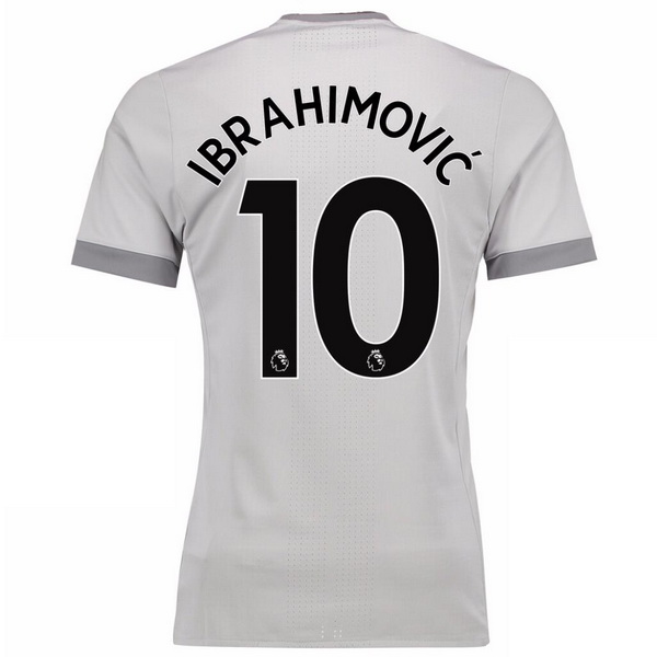 Maillot Om Pas Cher adidas NO.10 Ibrahimovic Third Maillots Manchester United 2017 2018 Gris