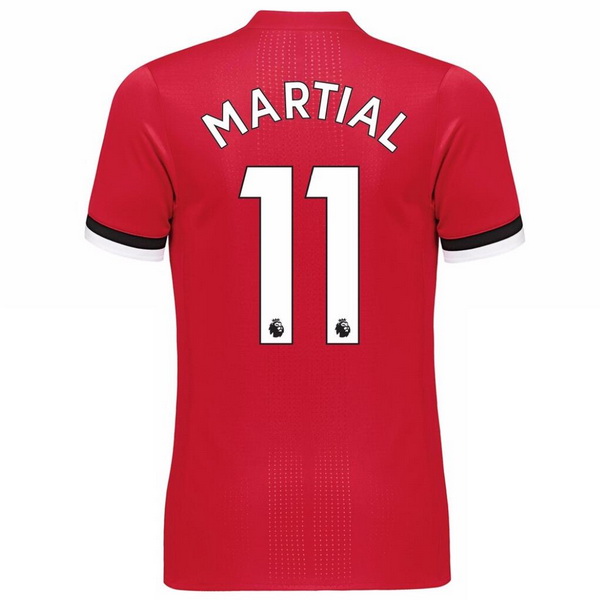Maillot Om Pas Cher adidas NO.11 Martial Domicile Maillots Manchester United 2017 2018 Rouge