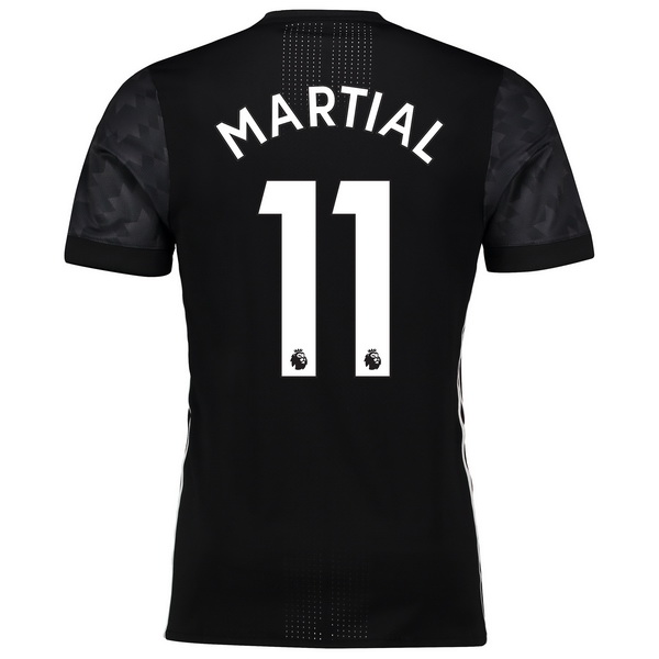 Maillot Om Pas Cher adidas NO.11 Martial Exterieur Maillots Manchester United 2017 2018 Noir