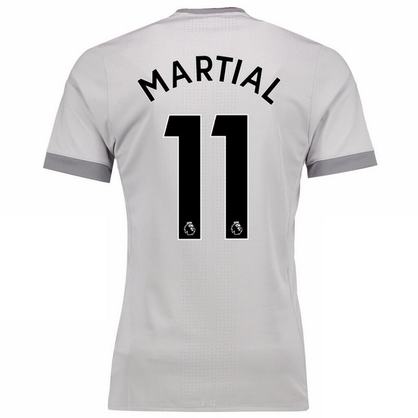Maillot Om Pas Cher adidas NO.11 Martial Third Maillots Manchester United 2017 2018 Gris