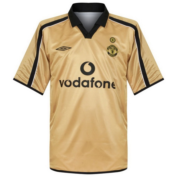 Maillot Om Pas Cher umbro Third Maillots Manchester United Rétro 2001 2002 Jaune